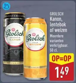 ALDI Grolsch Kanon, Lentebok of weizen aanbieding