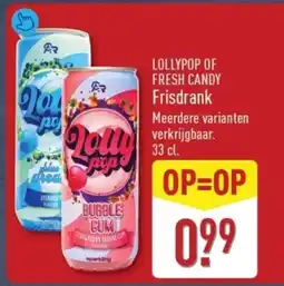 ALDI Lollypop of Fresh Candy Frisdrank aanbieding