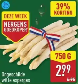 ALDI Ongeschilde Witte Asperges aanbieding