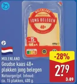 ALDI Molenland Goudse Kaas 48+ Plakken Jong Belegen aanbieding