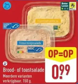 ALDI Brood of Toastsalade aanbieding