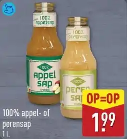 ALDI 100% Appel of Perensap aanbieding