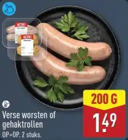 ALDI Verse Worsten of Gehaktrollen aanbieding