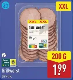 ALDI Grillworst XXL aanbieding