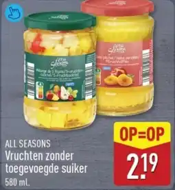 ALDI All Seasons Vruchten Zonder Toegevoegde Suiker aanbieding
