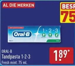ALDI Oral B Tandpasta 1-2-3 aanbieding
