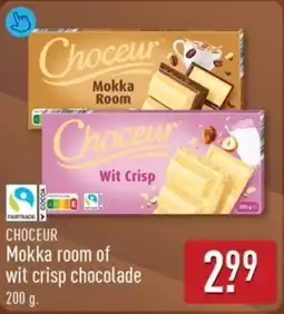 ALDI Choceur Mokka Room of Wit Crisp Chocolade aanbieding