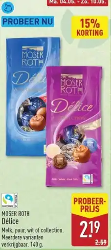 ALDI Moser Roth Délice aanbieding