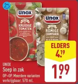 ALDI Unox Soep in Zak aanbieding