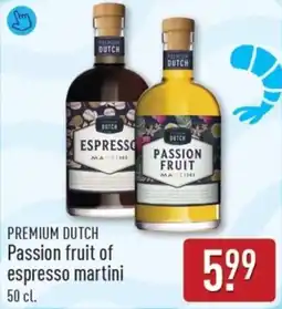 ALDI Premium Dutch Passion fruit of espresso martini aanbieding