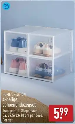 ALDI Home creation 4-delige schoenendozenset aanbieding