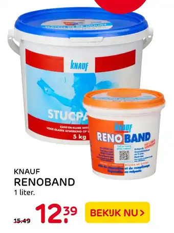 Praxis Knauf Renoband 1liter aanbieding