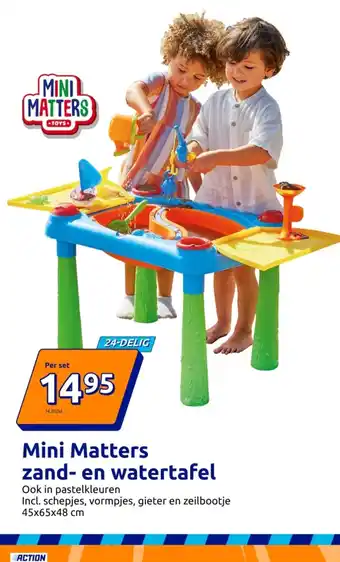 Mini Matters zand en watertafel
