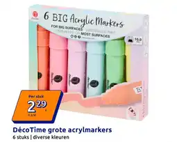 Action DécoTime grote acrylmarkers aanbieding