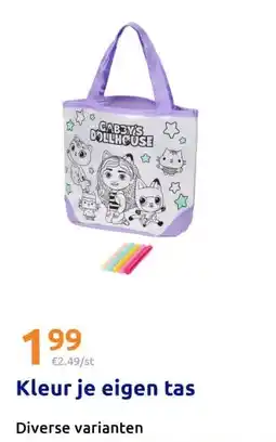 Action Kleur je eigen tas aanbieding