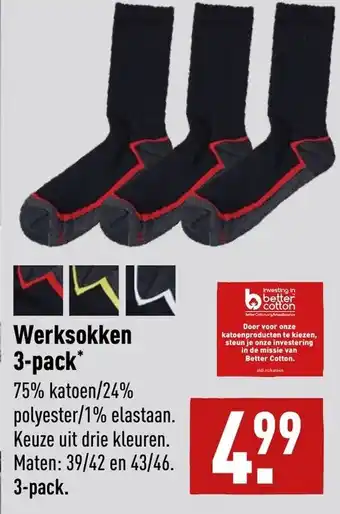 ALDI Werksokken 3-pack aanbieding