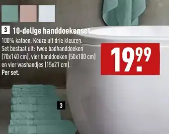 ALDI 10-delige handdoekenset aanbieding