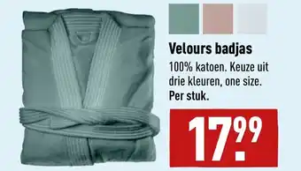 ALDI Velours badjas aanbieding