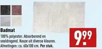 ALDI Badmat 60x100cm aanbieding