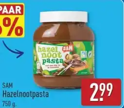 ALDI Sam Hazelnootpasta aanbieding