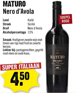 Dirck 3 Maturo Nero D'Avola 75 cl aanbieding