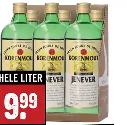 Dirck 3 Jouke de Jonghe Korenmout Jenever HELE LITER aanbieding