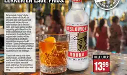 Dirck 3 Oblomov Vodka HELE LITER aanbieding