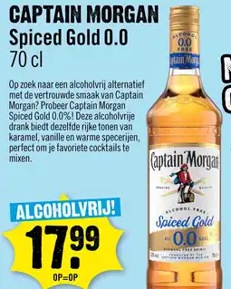 Dirck 3 Captain Morgan Spiced Gold 0.0 70 cl aanbieding