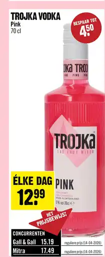 Dirck 3 Trojka Pink Vodka 70 cl aanbieding