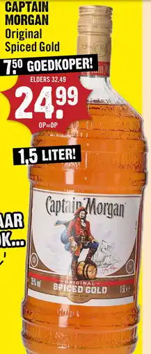 Dirck 3 Captain Morgan Original Spiced Gold 150 cl aanbieding