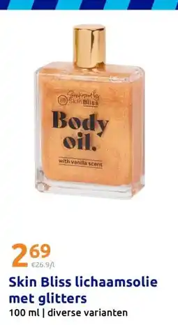Action Skin Bliss lichaamsolie met glitters aanbieding