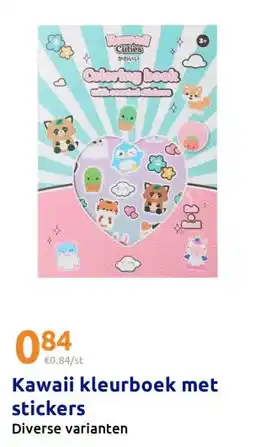 Action Kawaii kleurboek met stickers aanbieding