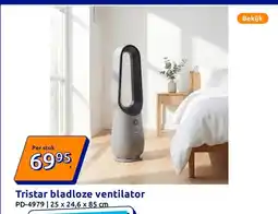 Action Tristar bladloze ventilator aanbieding