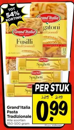 Vomar Voordeelmarkt Grand'italia pasta tradizionali aanbieding