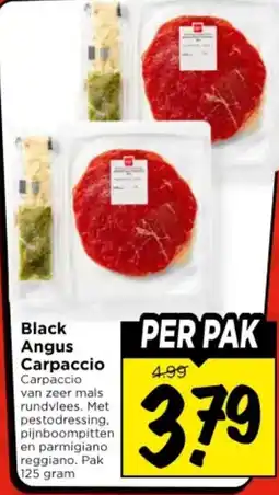 Vomar Voordeelmarkt Black angus carpaccio aanbieding