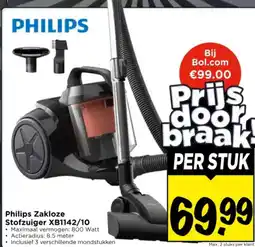 Vomar Voordeelmarkt Philips zakloze stofzuiger xb1142/10 aanbieding