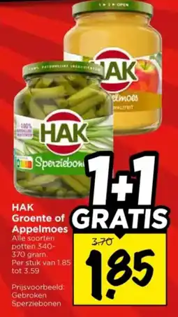 Vomar Voordeelmarkt Hak groente of appelmoes aanbieding