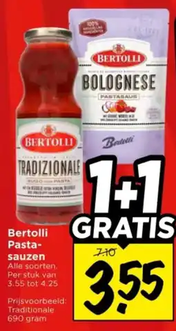 Vomar Voordeelmarkt Bertolli pasta sauzen aanbieding