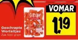 Vomar Voordeelmarkt Geschrapte worteltjes aanbieding