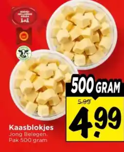 Vomar Voordeelmarkt Kaasblokjes aanbieding