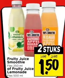 Vomar Voordeelmarkt Fruity Juice Smoothie of Fruity Juice Lemonade aanbieding