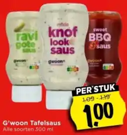 Vomar Voordeelmarkt G'woon tafelsaus alle soorten aanbieding