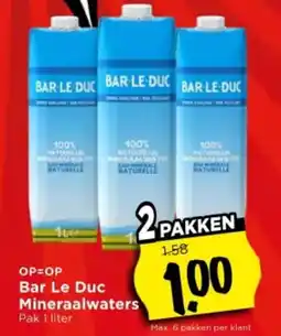 Vomar Voordeelmarkt bar le duc mineraalwaters aanbieding