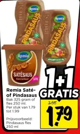 Vomar Voordeelmarkt Remia saté of pindasaus aanbieding