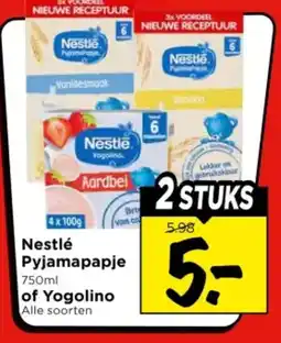 Vomar Voordeelmarkt Nestle pyjamapapje of yogolino aanbieding