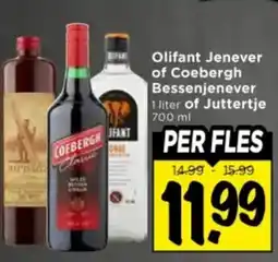 Vomar Voordeelmarkt Olifant jenever of coebergh bessenjenever of juttertje aanbieding