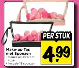Vomar Voordeelmarkt Makeup Tas met Sponzen aanbieding