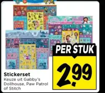 Vomar Voordeelmarkt Stickerset aanbieding