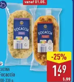 ALDI Cucina focaccia aanbieding