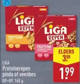 ALDI Proteïnerepen pinda of veenbes aanbieding
